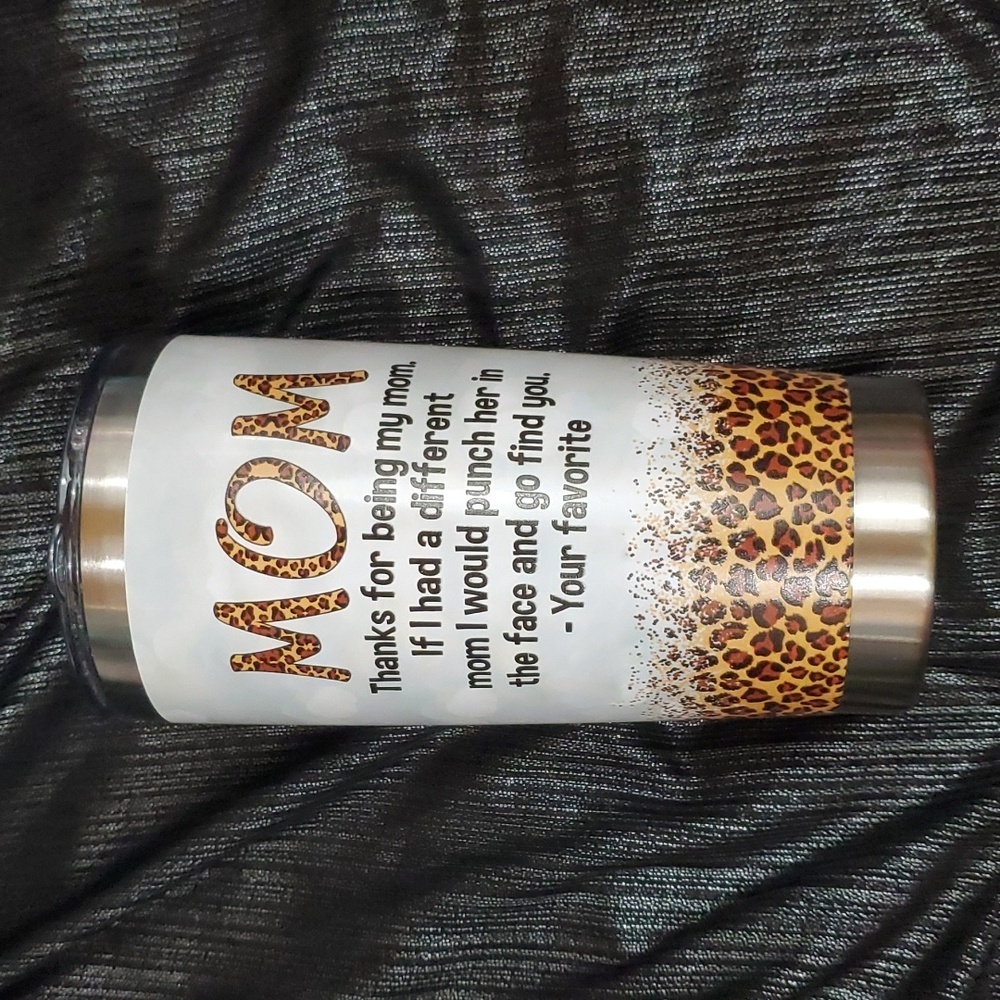 Mom 20 oz Cheetah Tumbler NWT
